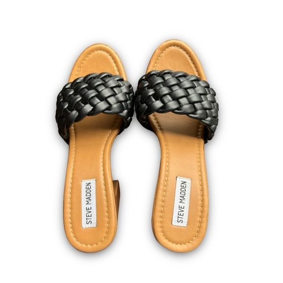 Steve Madden Amazed Chunky Heel Braided Strap Sz 8.5 - Picture 4 of 8